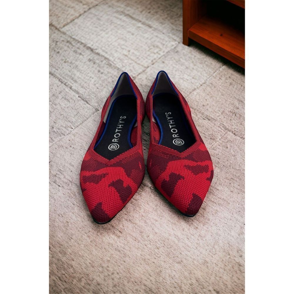 Rothy's Red and Dark Red Pointed Flats